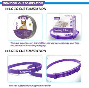 Chanson, logotipo personalizado, antiansiedad, liberación de estrés, feromonas, ajustable, Simple, poliéster sólido, <span class=keywords><strong>Collar</strong></span> calmante para mascotas para perros y gatos - Product Image 6