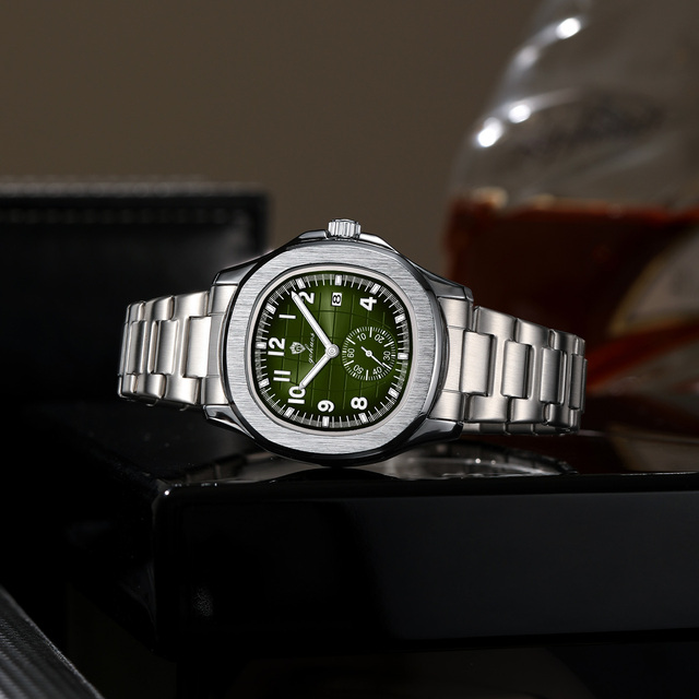 Gohuos 8826 High-End Men's Quartz Movement Watch Fashion Stainless Steel Strap Calendar Waterproof Male's Business Watch Custom