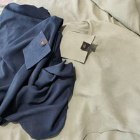 Tissu en cuir véritable en daim de vache véritable givré doux et confortable de couleur personnalisée pour canapé