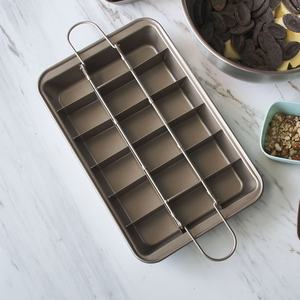 Venta caliente Rectángulo <span class=keywords><strong>Brownie</strong></span> Pan para hornear Cuadrados de acero al carbono Pan y pastel Molde Springform Cake Tool - Product Image 4