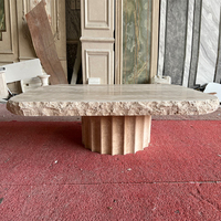 Table basse de salon originale au design créatif, table à thé en marbre au design atmosphérique simple