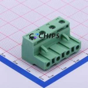 DB2EK-7.62-4P-GN-S Plug-in Terminal Block P=7.62mm Connector Male Plug 1x4P 7.62mm Green - Product Image 2