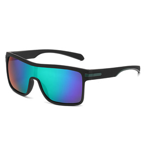 Lunettes de soleil de cyclisme d'extérieur transfrontalières polarisées UV400, anti-vent, pour le sport, monture noire, verres TAC, type 3, protection solaire - Product Image 1