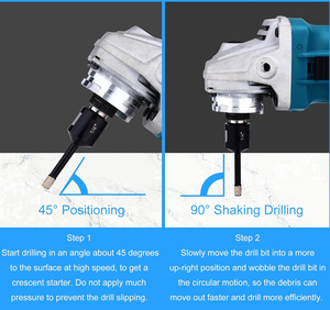 Forets diamantés à tige ronde pour carrelage et maçonnerie, 5/6/8/10/12 mm, pour le perçage à sec de céramique, porcelaine, marbre, granit, pierre, <span class=keywords><strong>verre</strong></span> - Product Image 6