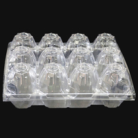 12 trous PVC PET transparent rectangulaire en plastique blister plateau à oeufs boîte à oeufs en plastique