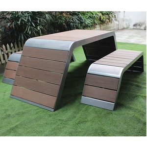 <strong>Outdoor</strong> Metal <strong>and</strong> WPC Picnic <strong>Table</strong> <strong>and</strong> <strong>Bench</strong> <strong>Set</strong> - Product Image 5