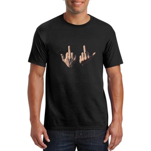 2024 Thiết Kế Mới Người Đàn Ông Của Satin T-Shirts Xả In Ấn Nhân Vật Đồ Họa 100% Cotton Ngắn Tay Áo Dọc Ngón Tay Giữa Punk - Product Image 2