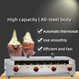 Eléctrica/Gas chimenea pastel Kurtos Kalacs máquina Donut helado cono fabricante Hungría Trdelnik chimenea pan rollo máquina - Product Image 3