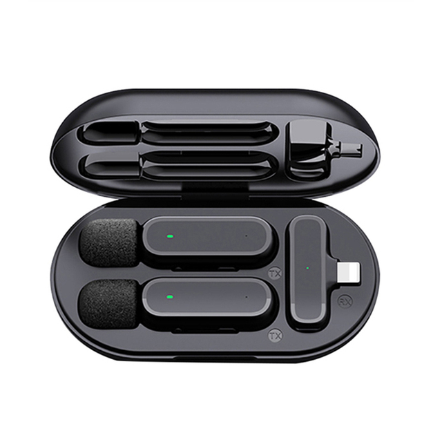 K61 Lavalier Plug-and-Play Wireless USB Microphone for Video Recording and Live Streaming with Noise Cancellation