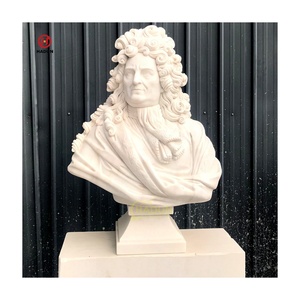 Sculpture romaine sculptée à la main en pierre naturelle célèbre buste de sculpture en marbre masculin à <span class=keywords><strong>vendre</strong></span> - Product Image 1