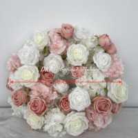 Couronnes de fleurs de mariage de luxe personnalisées DKB Factory, couronnes de fleurs décoratives en soie blanche, roses, plantes et fleurs séchées