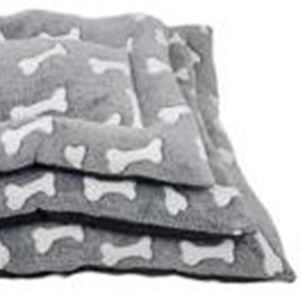 Ensemble de trois coussins pour chien en flanelle grise (S/M/L) pour lits d'animaux - Product Image 6