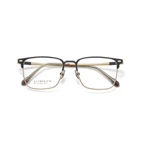 2470 Bingkai Kacamata Pria Spring Head Rim Frame Terbuat dari Aluminium-Magnesium-Titanium Kelas Aerospace Ultra-Ringan
