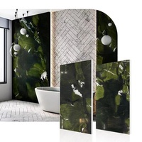 Marbre vert avocat naturel poli, pierre de luxe pour les murs de fond de villa, les escaliers, les îlots de cuisine, la décoration intérieure de la maison