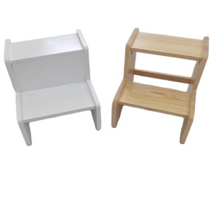 Children <b>Step</b> <b>Stool</b> Solid Wood Non Slip Wash Stand For Kids Minimalist Design - Product Image 4