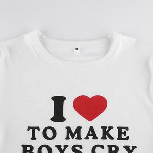 OUDINA Venta al por mayor Casual Tops Cinturón <span class=keywords><strong>Hombreras</strong></span> <span class=keywords><strong>Camiseta</strong></span> de manga corta Blanco liso Mujeres Crop T Shirt - Product Image 6