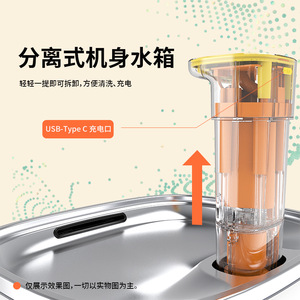 Fontaine à eau intelligente pour animaux de compagnie, filtre à circulation automatique de 10l, alimenté par batterie, pour chats et chiens - Product Image 2
