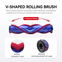 Brosse de tête d'aspirateur électrique motorisée pour Dysons V7 V8 V10 V11 avec lumière LED