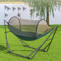 Hamac pliable personnalisable avec structure en acier, chaise suspendue intérieure/extérieure pour patio et balcon