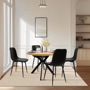 Venta al por Mayor de Muebles Modernos Europeos de Última Tendencia, Mesa de Comedor de Lujo con la Mejor Marca, Mesa de Comedor Inteligente-1 "Negra y Plateada - Product Image 2