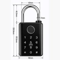 BT TUYA Cadenas d'empreintes digitales sans clé en alliage de zinc durable Sac étanche Suitacse Bikelocker Serrure de sécurité de porte