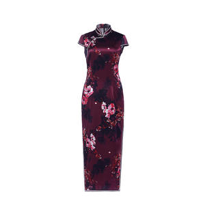 Raso di seta Midi migliorato Cheongsam nuovo bordo in pizzo migliorato Qipao <span class=keywords><strong>abiti</strong></span> <span class=keywords><strong>da</strong></span> sera in stile cinese abito <span class=keywords><strong>da</strong></span> <span class=keywords><strong>cerimonia</strong></span> <span class=keywords><strong>donna</strong></span> - Product Image 1