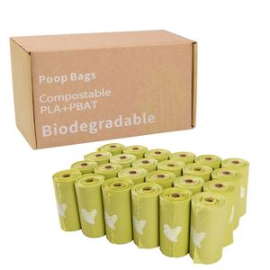 Bolsas para excremento de perro duraderas, a prueba de fugas, ecológicas, biodegradables, certificadas EN13432, hechas de PBAT+PLA+Almidón de maíz - Product Image 1