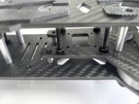 Châssis de drone de course pliable en fibre de carbone de 10 pouces avec trous de fixation et conception d'armes pour drones FPV
