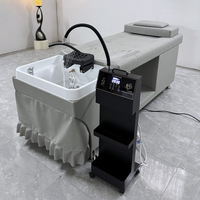 Équipement Professionnel de Soin Capillaire Sortie d'Eau Cascade Accessoires Lavage de Cheveux avec Chauffage Thermostatique Minuteur Circulation d'Eau