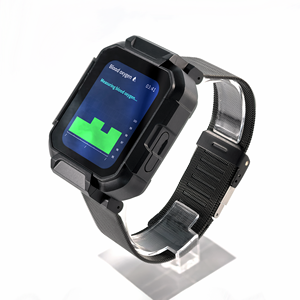 Montre connectée étanche IP68 avec bracelet en acier anti-effraction MT4, écran AMOLED, bouton SOS et suivi d'activité pour les soins psychiatriques et de santé mentale - Product Image 1