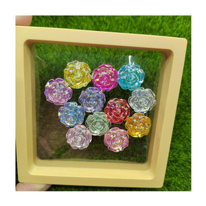 <span class=keywords><strong>Mini</strong></span> rosa de resina para manualidades con flores, bricolaje, para hacer lazos para el pelo, álbum de recortes, adornos para funda de teléfono móvil, varios tamaños - Product Image 3