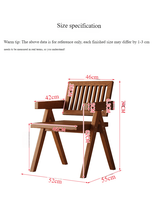 Fauteuil en bois massif MULIGNA avec dossier à lattes et accoudoirs plats – Mobilier contractuel pour restaurant, salon, club, hôtel – Vente en gros