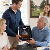 Ensemble de carafes à whisky au design unique de golf, en cristal de qualité supérieure avec texture sphérique, idéal pour les événements et récompenses des clubs de golf