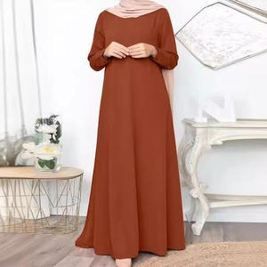 Hot-selling new <b>ethnic</b> <b>clothing</b> solid color loose pullover casual elegant long-sleeved minimalist dress - Product Image 2