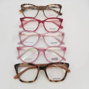 China Factory Wholesale Random Mixed Stock Acetate Optical Frame Glasses Cheap Price