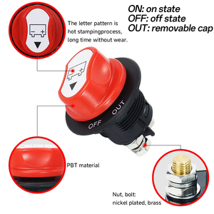 50A 100A 200A 300A dc32v/12V/24V màu đỏ 2-cực Pin Xe ngắt kết nối <span class=keywords><strong>isolator</strong></span> chuyển cắt cho RV xe máy xe tải xe thuyền - Product Image 2