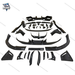 Kit suave de fibra de carbono seco estilo M para Ferrari <span class=keywords><strong>F8</strong></span>, kit de carrocería aerodinámico, difusor trasero de labio delantero, faldas laterales, Kit de carrocería de alerón - Product Image 2