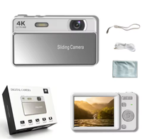 Appareil photo numérique 64MP avec écran de 2,8 pouces pour la photographie, zoom numérique 16X, caméscope coulissant 4K, caméra compacte M15 pour vlogging