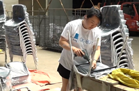 Chaise d'entraînement empilable avec tablette d'écriture, capacité de 600 lb, chaise d'étudiant avec bureau, siège ergonomique pour l'école et les conférences