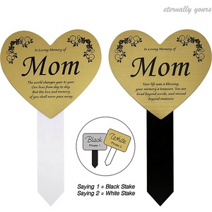 Personnalisé métal jardin miss mémorial signes métal jardin décoration cimetière tombe palque pieu marqueurs métal sympathie jardin pieu - Product Image 5