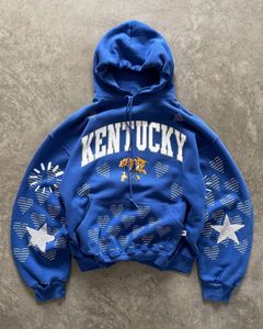 Tùy chỉnh <span class=keywords><strong>Puff</strong></span> in hoodie Drop Shoulder Rhinestone hoodie <span class=keywords><strong>Puff</strong></span> in ấn Rhinestone logo đầy đủ Zip Up Heavyweight cổ điển Hoodie - Product Image 2