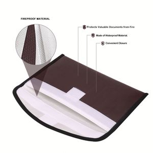 CUSTOM Fireproof PP & Fiberglass <b>Document</b> <b>Bag</b> Office & School Use Cash Envelope Holder Filing Product - Product Image 3