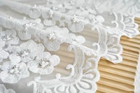 Voilages brodés en tulle floral pour fenêtres, rideaux en dentelle en gros pour usine
