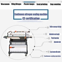 Machine de scellage semi-automatique à haute efficacité avec purge d'azote pour sacs plastiques et sachets, équipement d'emballage alimentaire pour usine