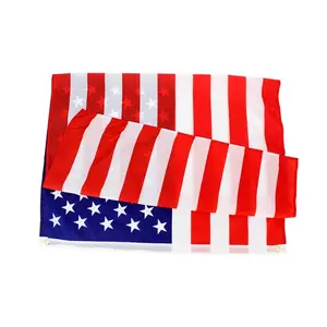 Double Stitching national flag digital printing polyester 90x150 cm usa flag