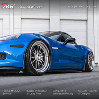 Jantes ZKR forgées en aluminium à deux pièces, à déport profond, 18-21 pouces, à jante brillante, 5x120/5x114.3, pour tuning de voitures sport Corvette