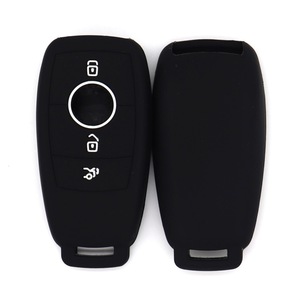 Coque de protection pour <span class=keywords><strong>clé</strong></span> de voiture en silicone multicolores, compatible avec <span class=keywords><strong>Mercedes</strong></span> Classe C, Classe E, GLE, accessoires pour <span class=keywords><strong>clé</strong></span> intelligente. - Product Image 3