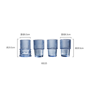 Juego de tazas de agua fría de columna romana, almacenamiento apilable, para el hogar, vaso de leche de zumo de vidrio, venta al por mayor - Product Image 6