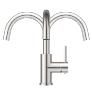 Rubinetto da Cucina Estraibile Spazzolato Monocomando in Acciaio Inox 304, Montaggio su Piano, Foro Singolo, Certificato CUPC, Miscelatore Girevole a 360 Gradi - Product Image 3