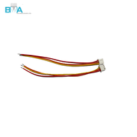 Câble JST XH 2,50 mm pas de 3 broches, boîtier vers bande ouverte, extrémités étamées, faisceau de 130 mm, UL1007 24AWG, rouge, orange, jaune, pour alimentation PCB